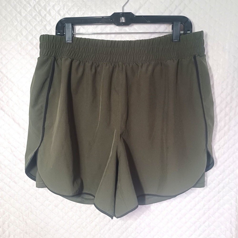 Avia Womens Olive Green 2-in-1 Running Shorts Built-in Liner XXL AV21488